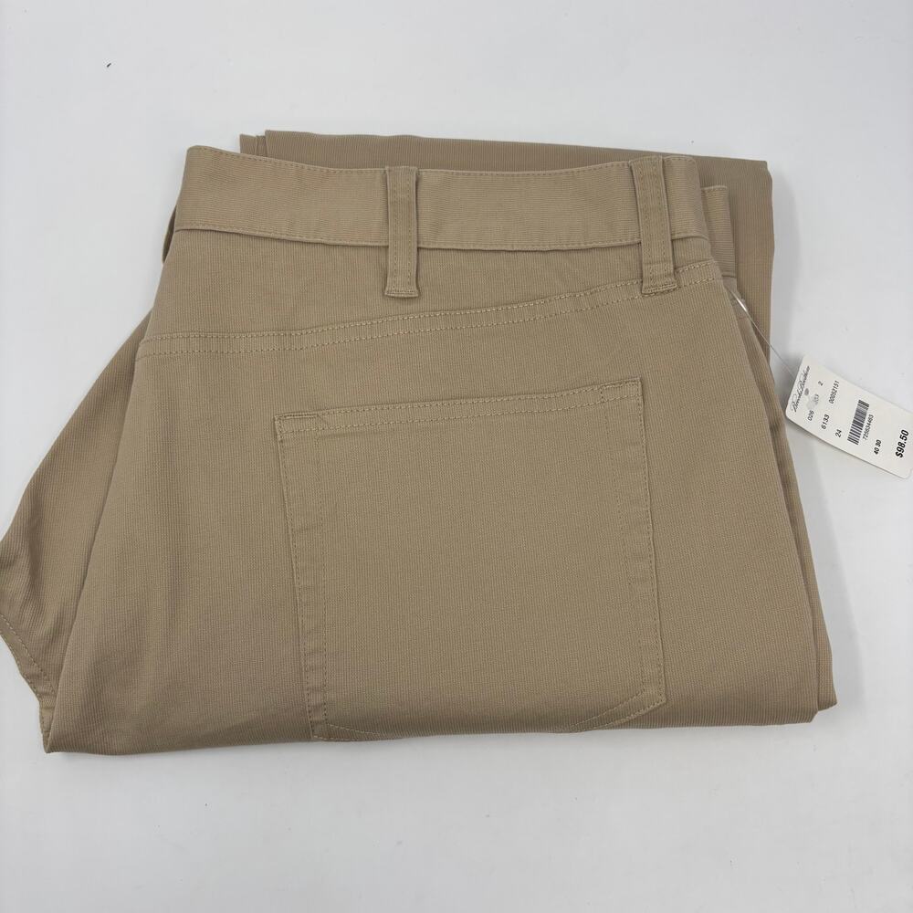 Brooks Brothers Mens 40x30 Beige 5 Pocket Design Textured Pants NWT